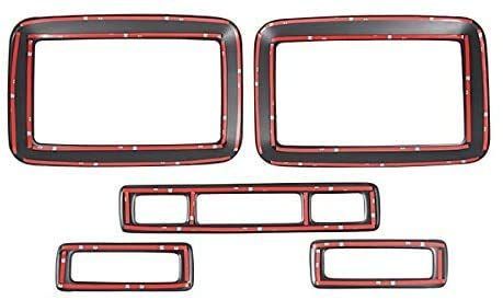 商品 TRISTAR S ハイエース レジアスエース 200系 4型 5型 6型 7型 リアエアコン用 インテリアパネル 5点セット ダークプライム 黒木目マホガニー調 FFCRYSTALESIA_COM