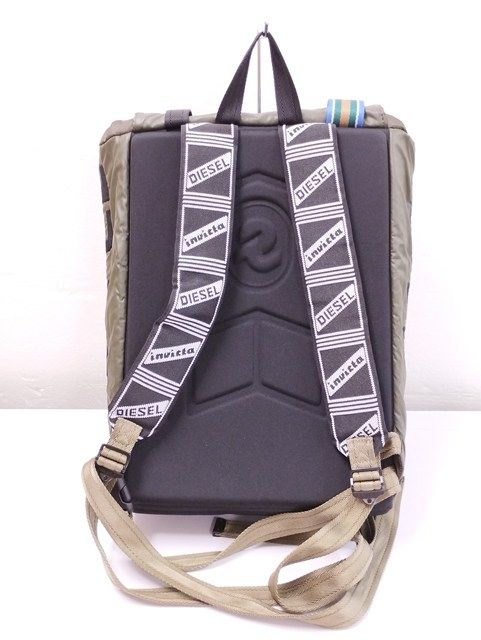 G053 未開封品 DIESEL x INVICTA ディーゼル×インビクタ バックパック カーキ系 ロゴ | G