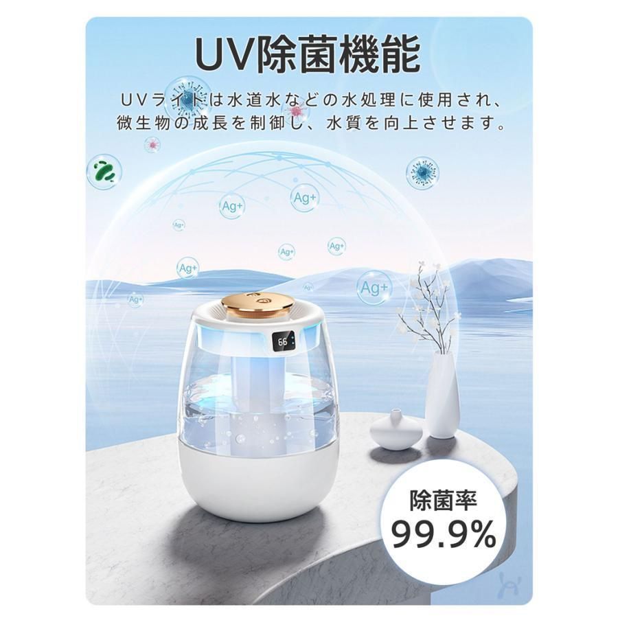 加湿器 スチーム式 超音波式 uv除菌 大容量 空気清浄機 卓上 空焚き防止 乾燥対策 花粉対策 20時間連続稼働 省エネ オフィス 部屋 軽量 WWW_KANDAIZUMI_COM