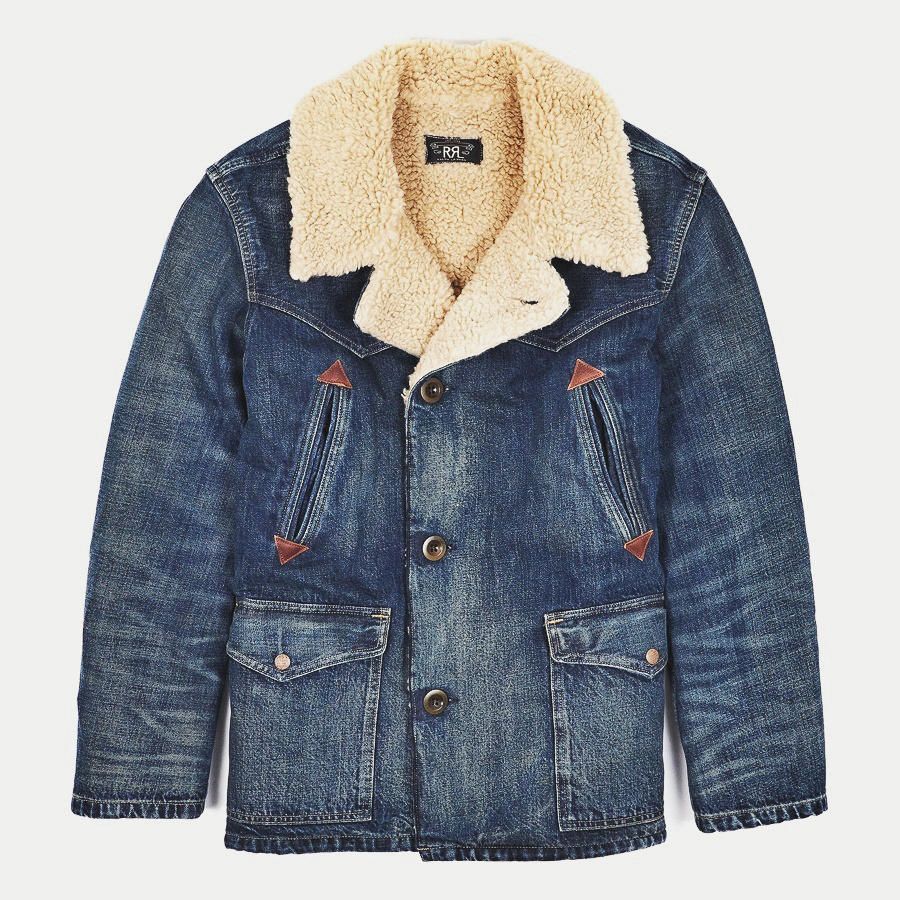 専門ショップ Ranch Denim Fleece-Lined RRL Jacket メルカリ - ジャケット・アウター