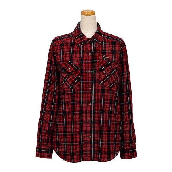 【新品】Rosso Style Lab ロッソスタイルラボ レディース 秋冬 ROJ1000 プロテクションフランネルシャツ レディース レッド/ブラック Lサイズ ROJ1000/RED/BLACK/L (2581702)