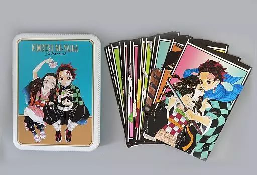 鬼滅の刃 1〜23巻 + ポストカード 中古】ポストカード キービジュアル＆第1巻～第23巻表紙 缶入り