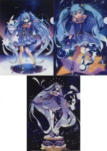 中古】クリアファイル 雪ミク2017 A4クリアファイルセットB(3枚セット
