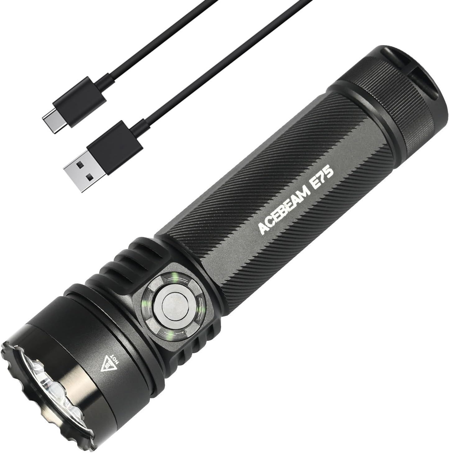 ACEBEAM E75【6500K - 4500ルーメン】LEDフラッシュライト 懐中電灯