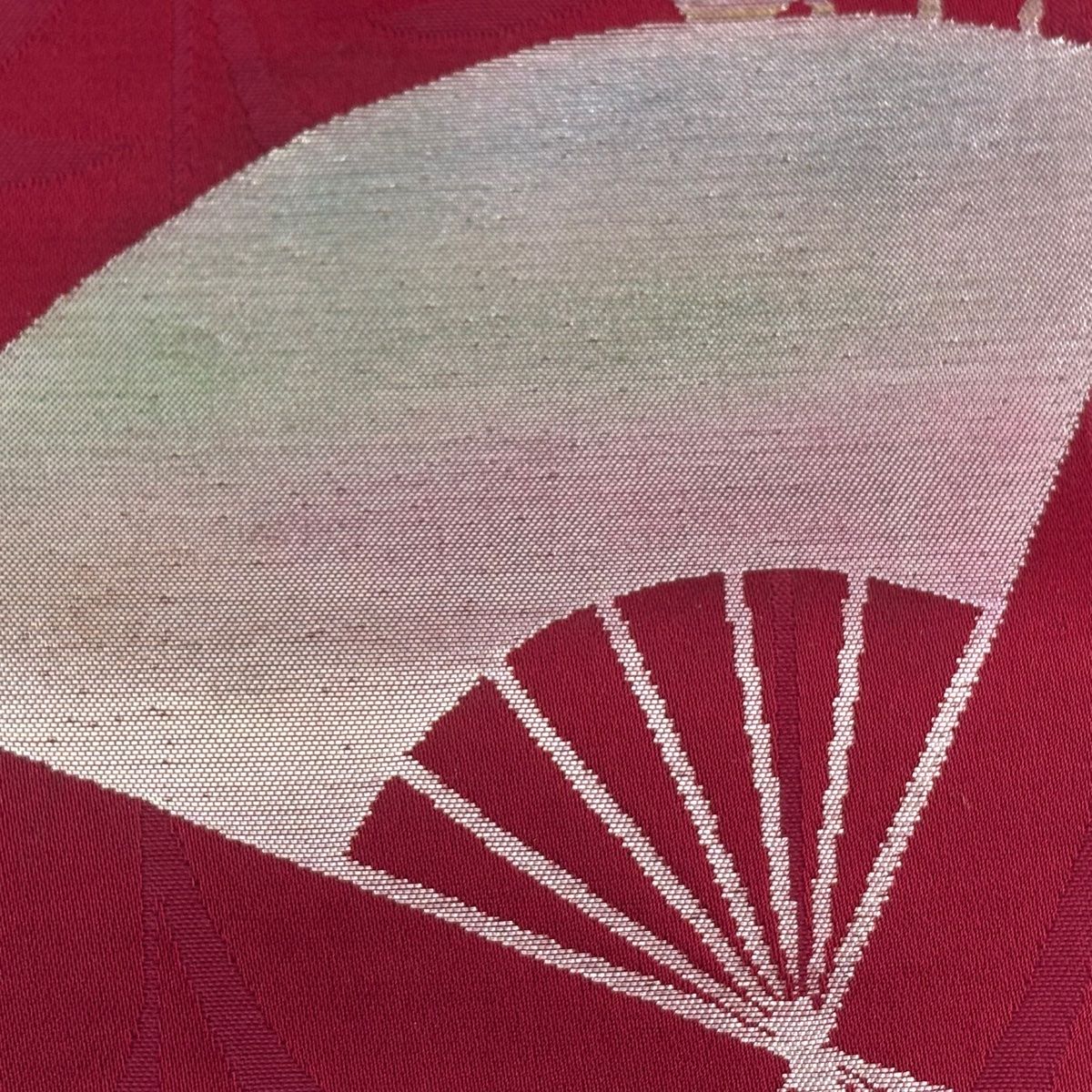 バイセル 着物 名品 袋帯 濃ピンク 幾何学 落款有 多色 箔 全通 正絹 ☆☆☆☆ 袋帯 美品 名品 川島織物 落款あり 華文 草花 螺鈿箔 濃