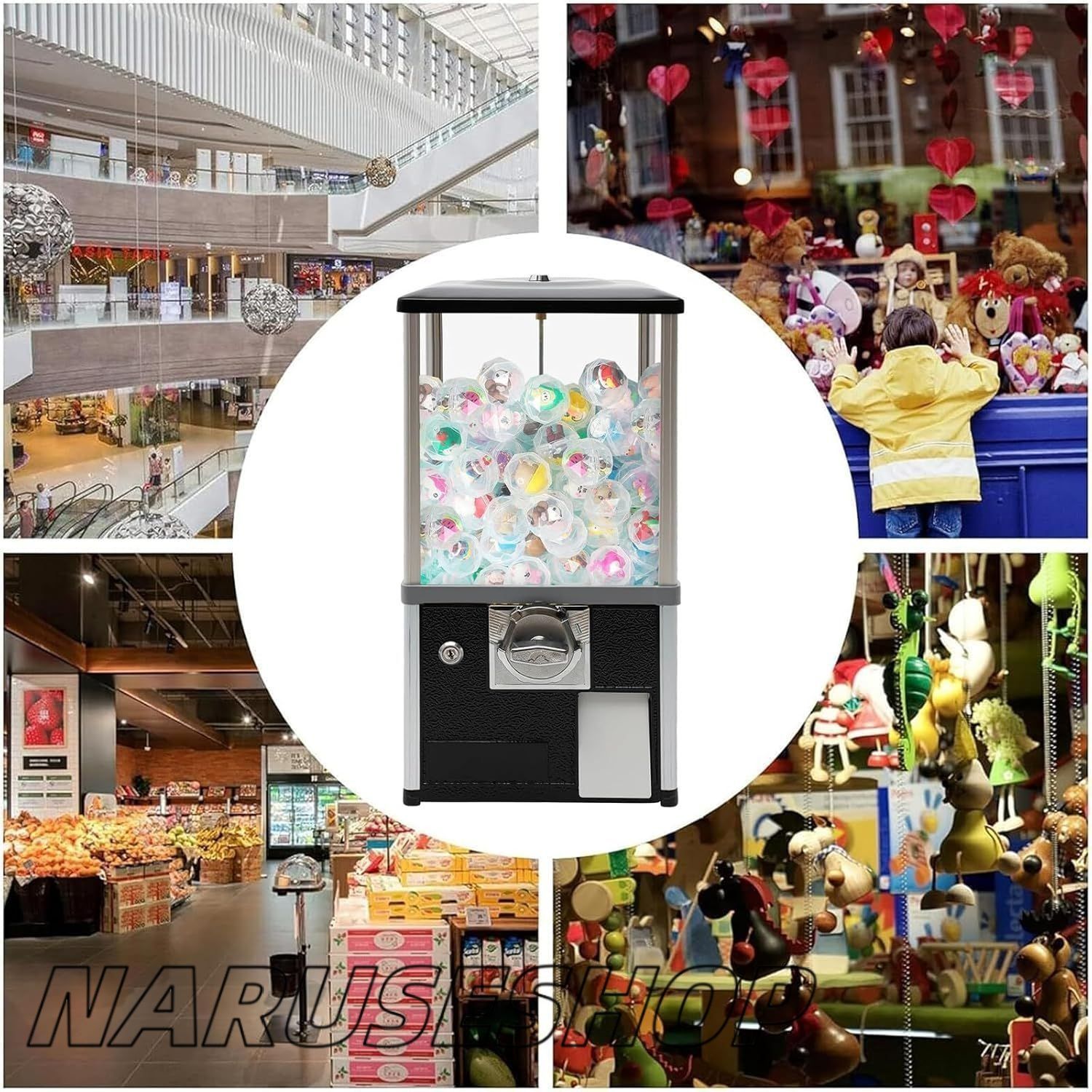 ◈ キャンディ自動販売機小型自動販売機コイン式ガムボール自動販売機は約800?1000枚のコイン