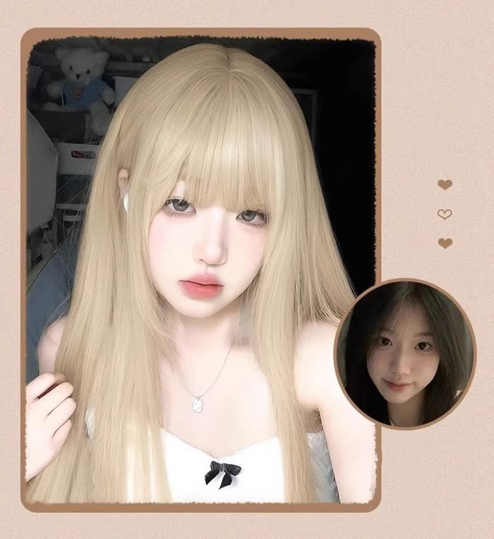 ブロンドロングウィッグ ヘアアレンジ用 ストレートロング ウィッグ [COSPATIOオリジナルウィッグ