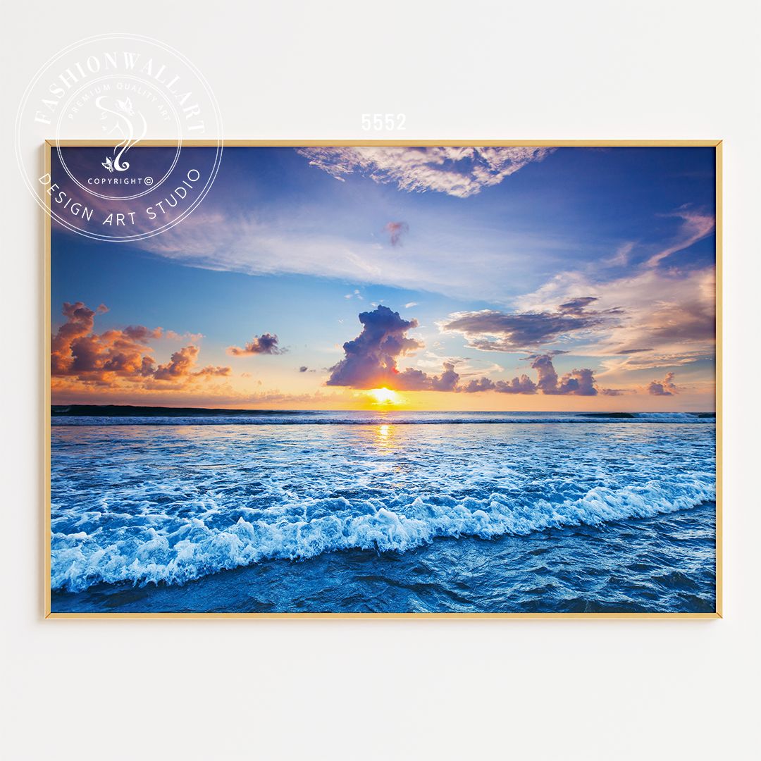 ポスターインテリア　B2サイズ　送料無料　ビーチ　夕焼け　海 d729ccd702a046a8e07d43698dd912