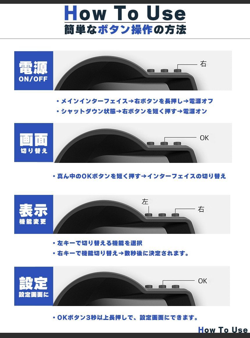 ヘッドアップディスプレイOBD2GPS故障診断角度調節