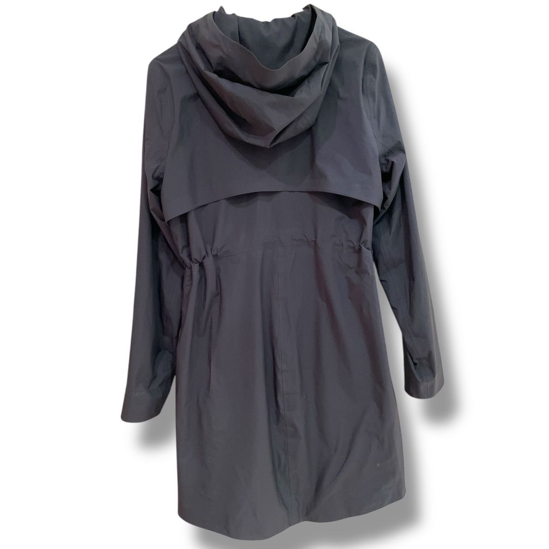 lululemon ルルレモン Rain Rebelジャケット スポーティ トレーニング 普段使い ミニマル ロング丈 ブラック 黒 BLK サイズ2 XSサイズ オールシーズン ゴーゴー古着セントラルパーク名古屋店 No.1265