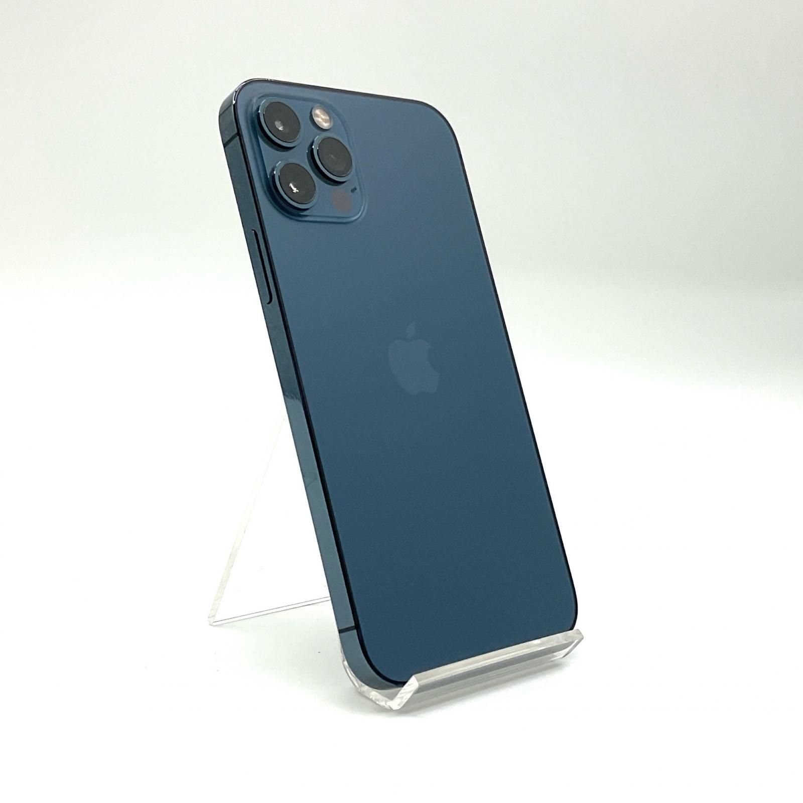 【全額返金保証】【最速発送】Apple iPhone 12 Pro 256GB パシフィックブルー Softbank 白ロム 88% 美品 動作確認済