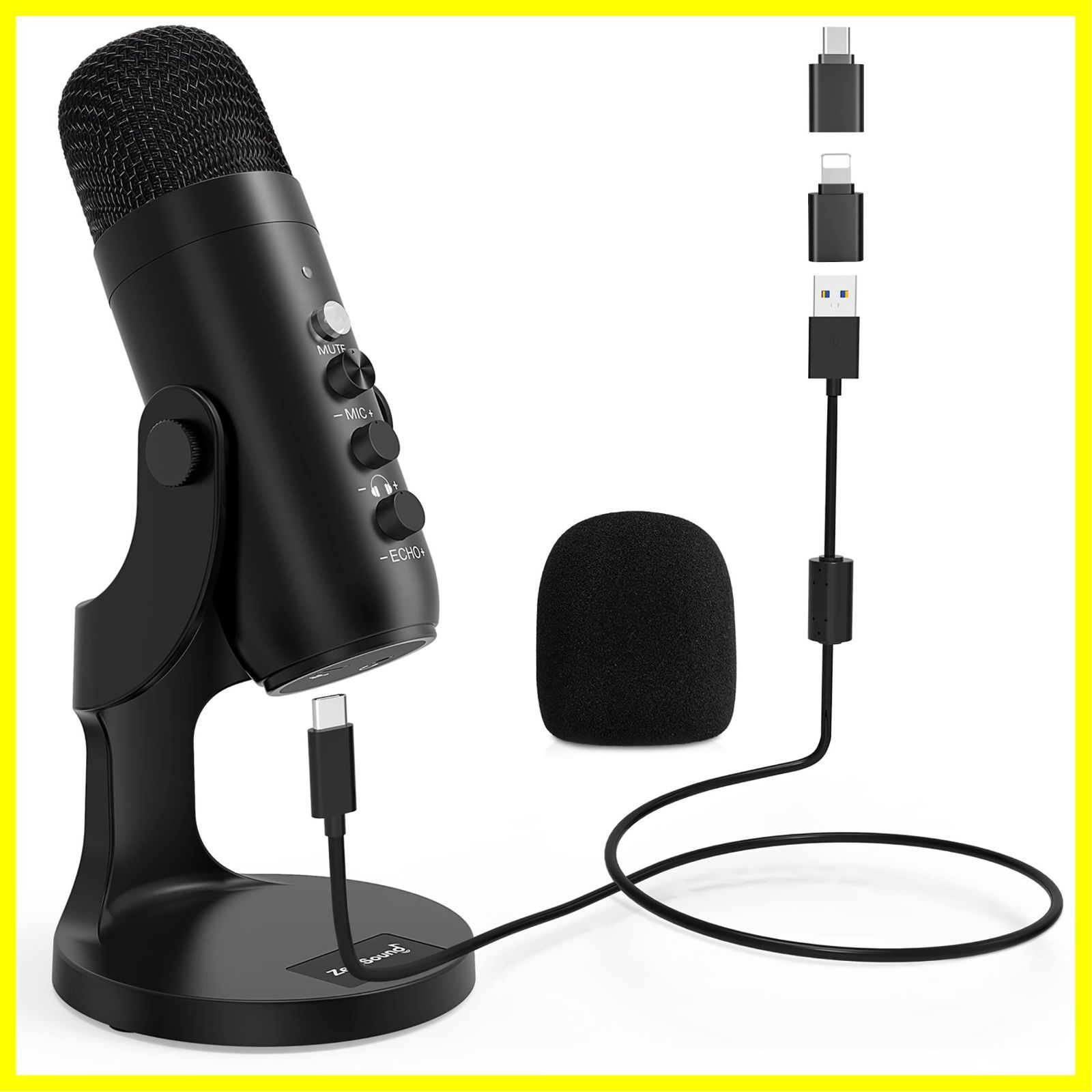 人気商品】ZealSound USB マイク コンデンサー マイク PC マイク
