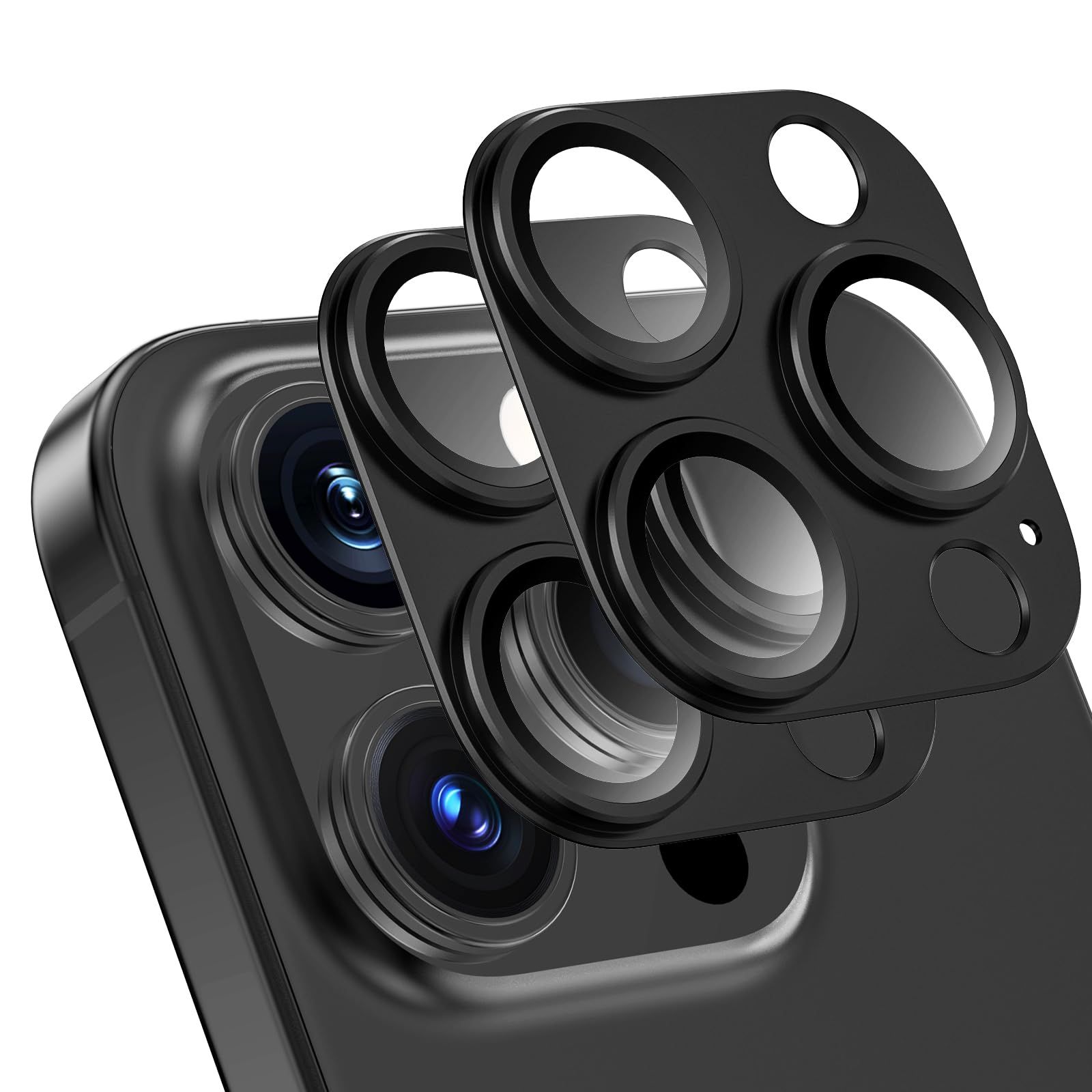【人気商品】AUNEOS iPhone 16 Pro/iPhone 16 Pro Max 用 カメラレンズ カメラ保護対応 アイフォン 16 プロ / 16 プロ マックス カメラカバー ぴったりフィット一体感 アルミ合金＋9H強化ガラス 耐衝撃 高