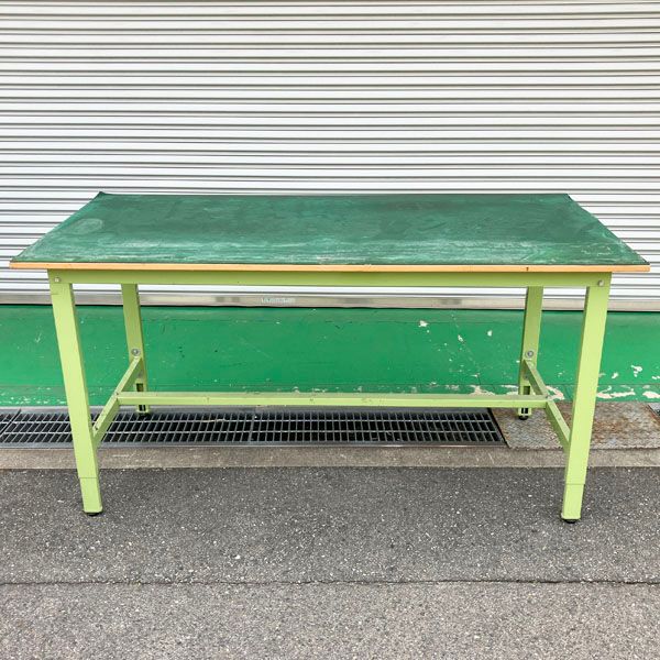 大阪吹田 現状品 サカエ 軽量高さ調整作業台 天板1800×900mm ワークテーブル ●96774