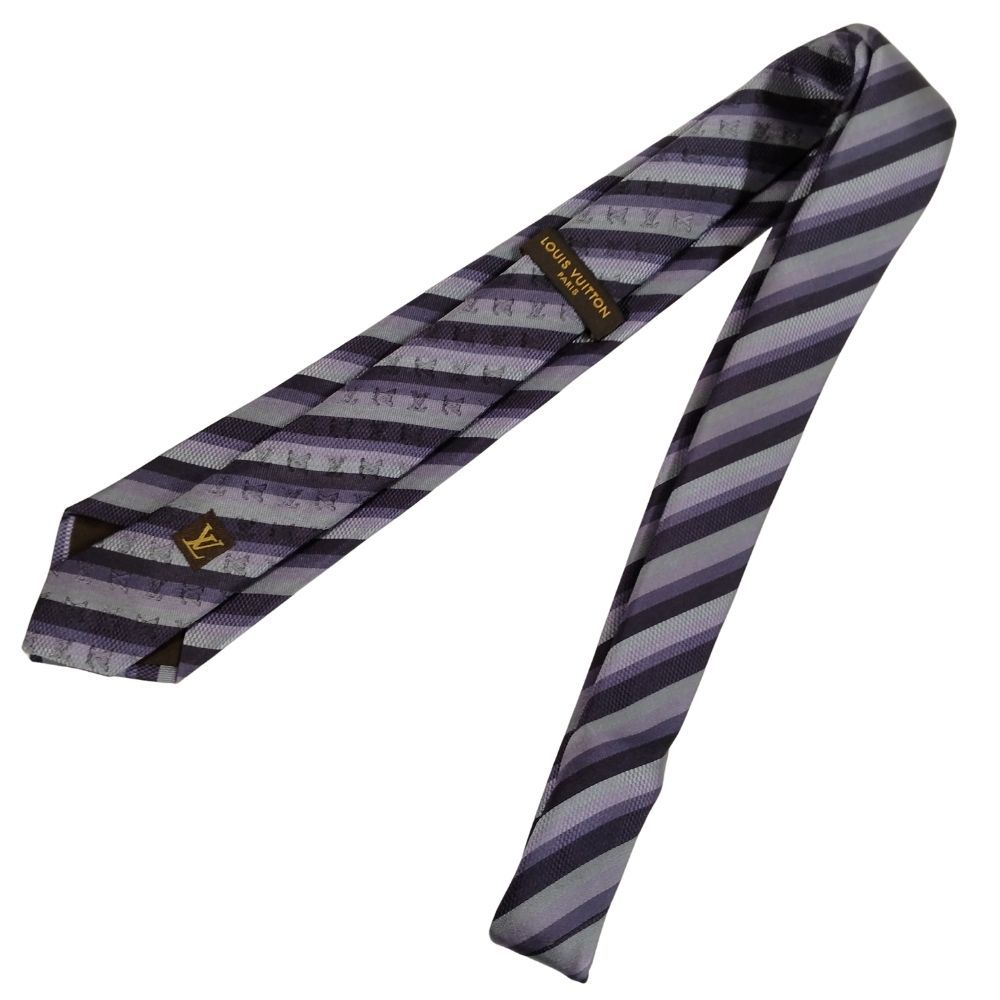LOUISVUITTON 正規品 ルイヴィトン ネクタイ パープル 紫 LOUISVUITTON
