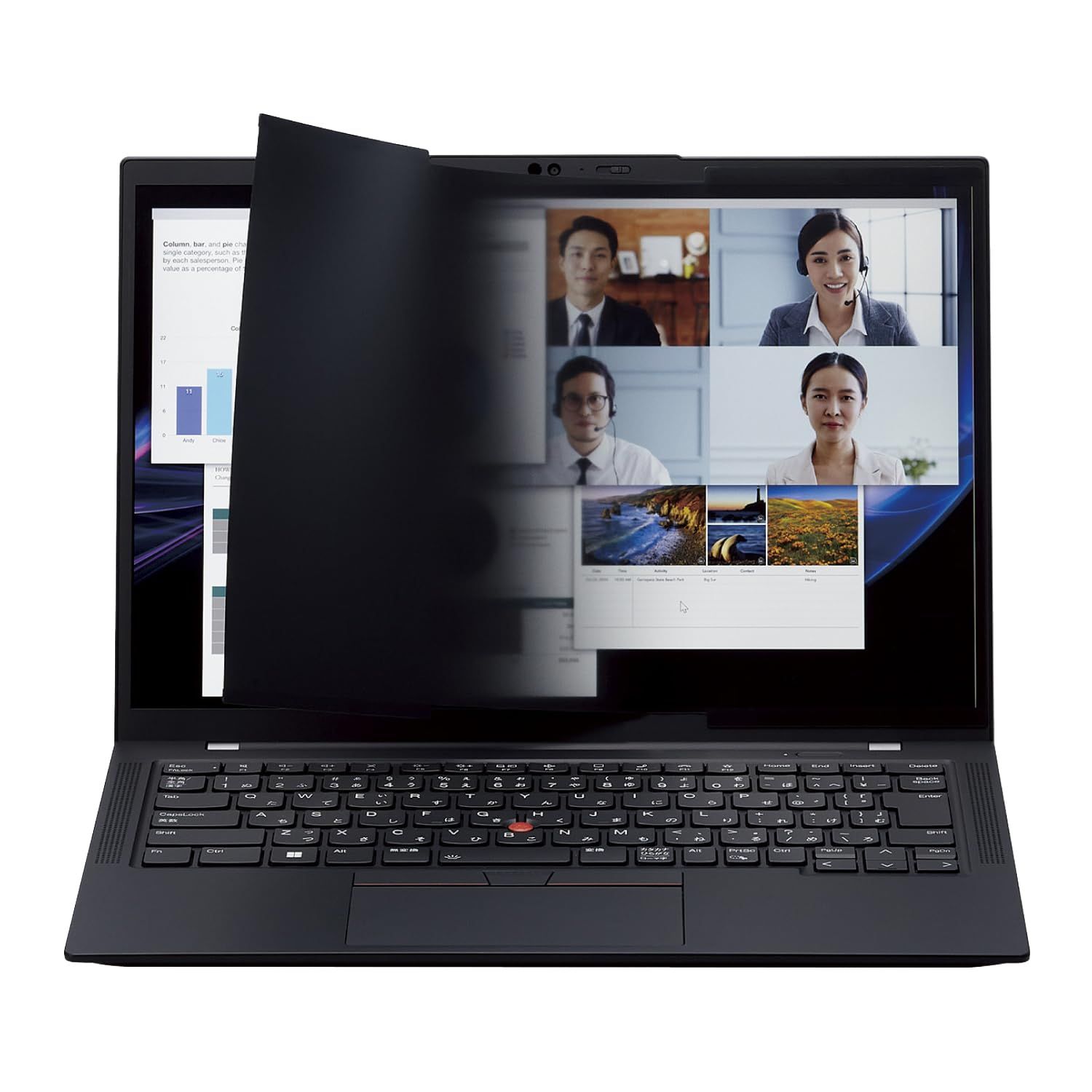 新品 エレコム 液晶保護フィルター のぞき見防止 ナノサクション 14Wインチ(16：10) EF-PFNS14W10