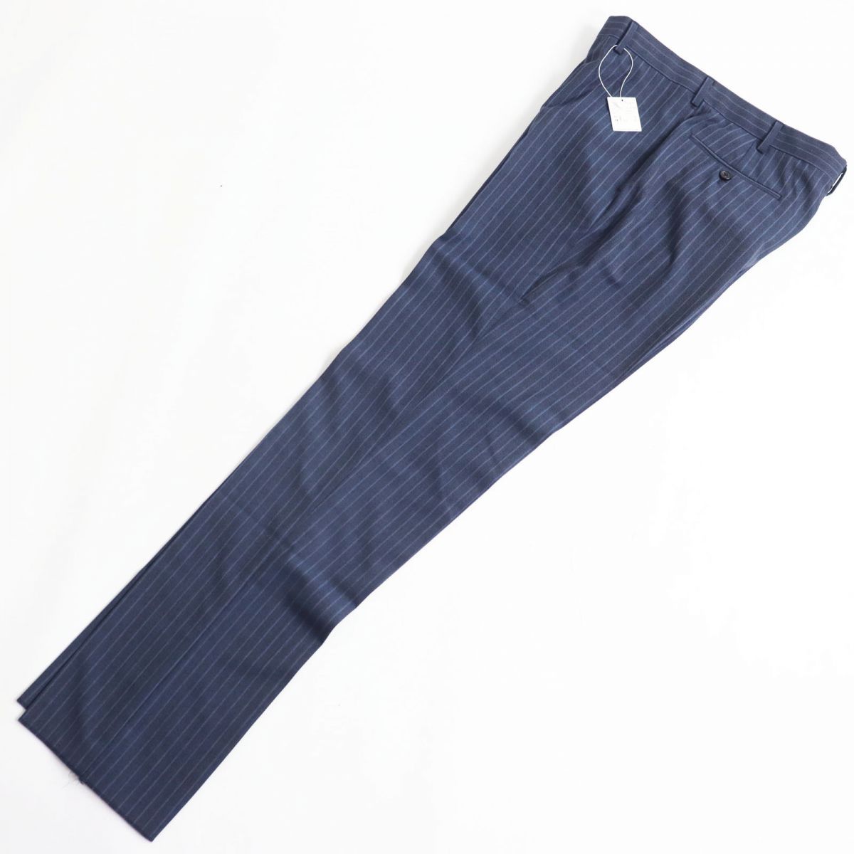 未使用品▼定価143000円 J.PRESS ジェイプレス ストライプ柄 PIACENZA社製生地使用 ウール×シルク シングルスーツ グレージュ 36L 正規品