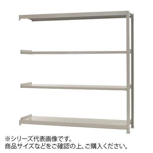 【新品・4営業日で発送】北島 軽中量ラック 耐荷重200kgタイプ 連結 間口900×奥行450×高さ1500mm 4段 アイボリー (1435335)