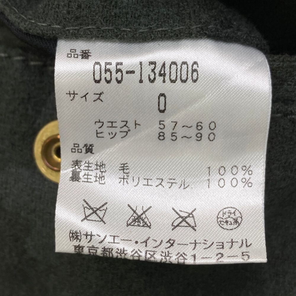 サイズ：0 PEARLY GATES パーリーゲイツ インナー付スカート ウール