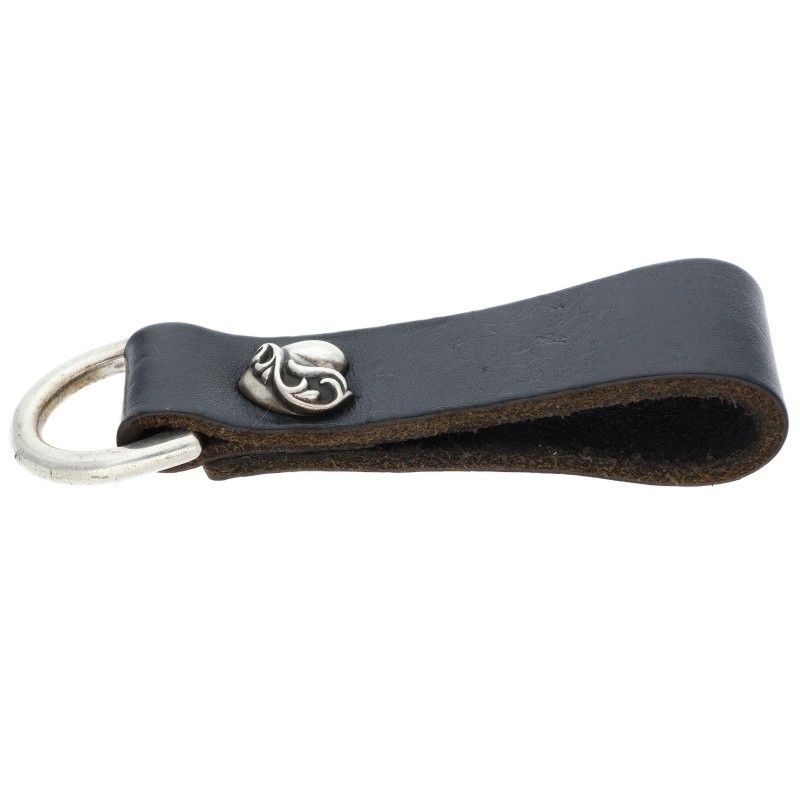 【鑑定済】クロムハーツ ハートボタン Dリング ベルトループ ブラック クロムハーツ（Chrome Hearts）ベルトループ Dリング ハート