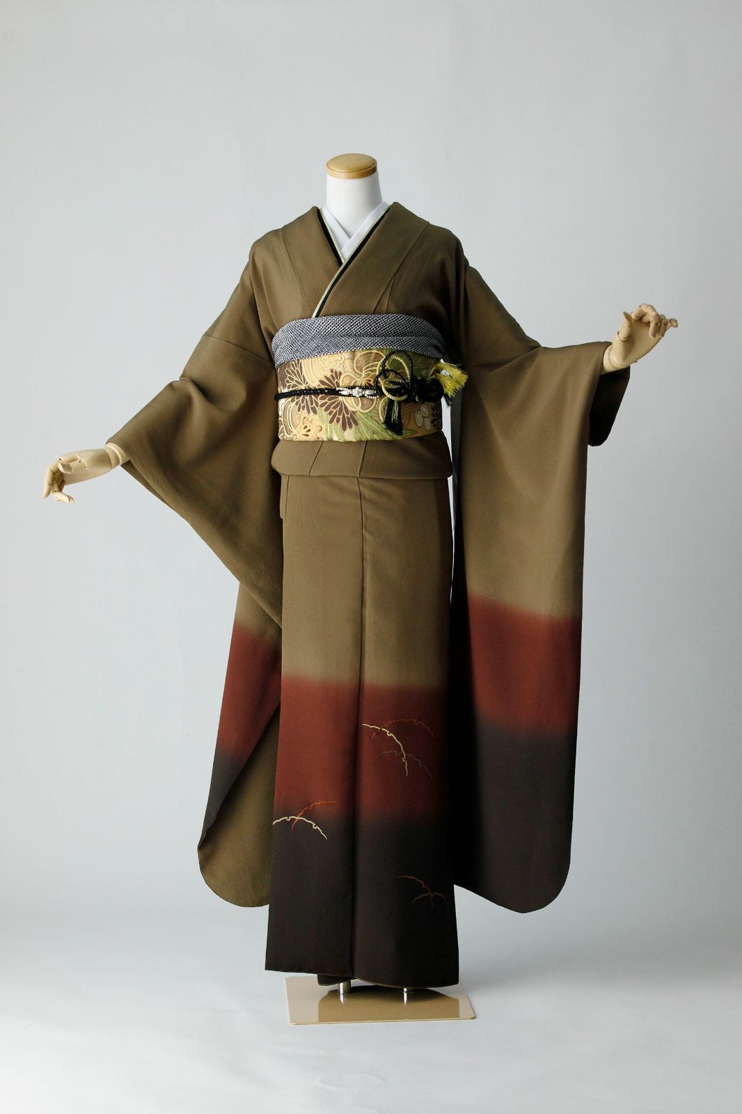 振袖 身長157-172cm 茶 br-016