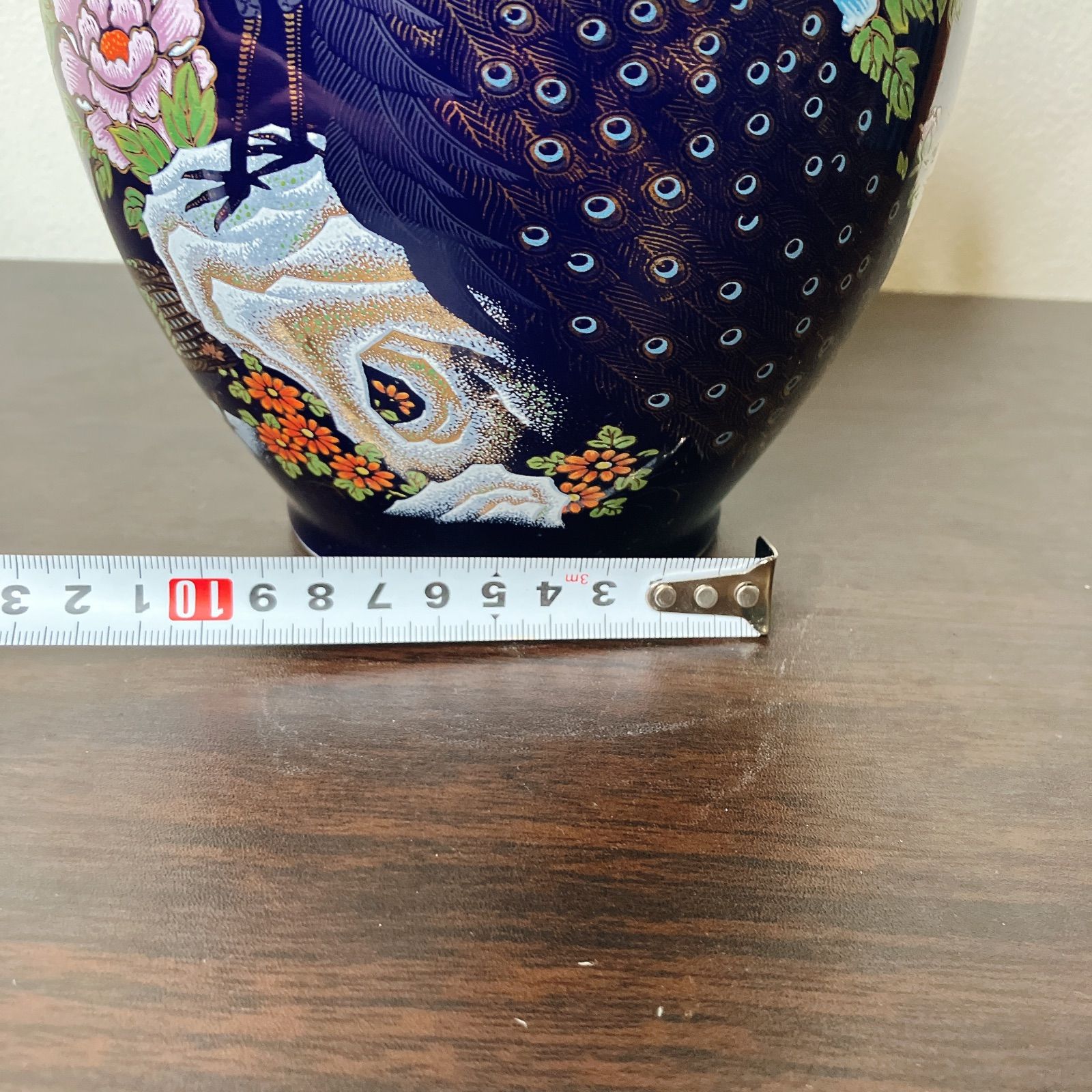 九谷焼　青磁　孔雀　花壺　花瓶　フラワー　大きい 九谷焼 青磁 孔雀 花壺 花瓶 フラワー 大きい 九谷焼 青磁 孔雀 花壺