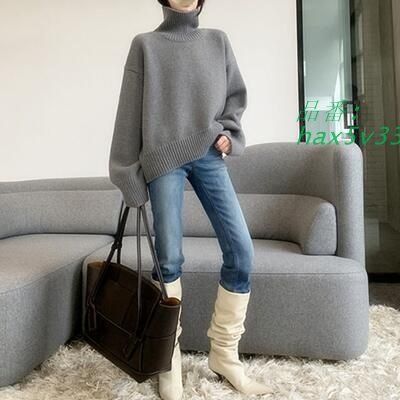  ニット セーター トップス タートルネック ハイネック レディース ドロップショルダー きれいめ カジュアル エレフェミニン シンプル おしゃれ hax 5 v 338111 ノースリーブ ニット セーター