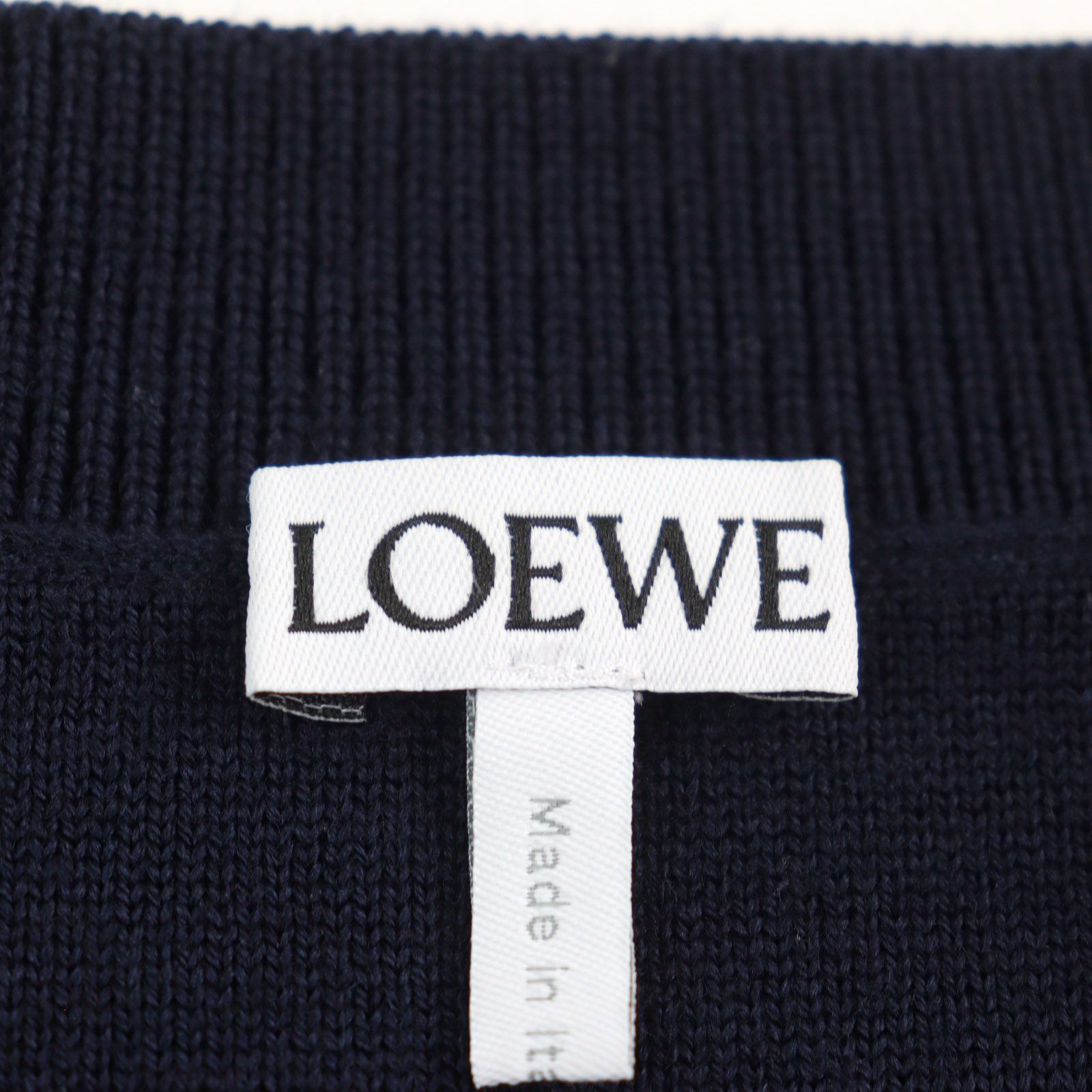 極美品○LOEWE ロエベ H526Y14KEE ウール アナグラム デボス加工 
