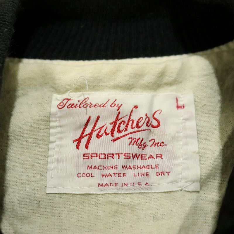70s USA製 vintage Hutchers ブラック ナイロン スタジャン メンズ