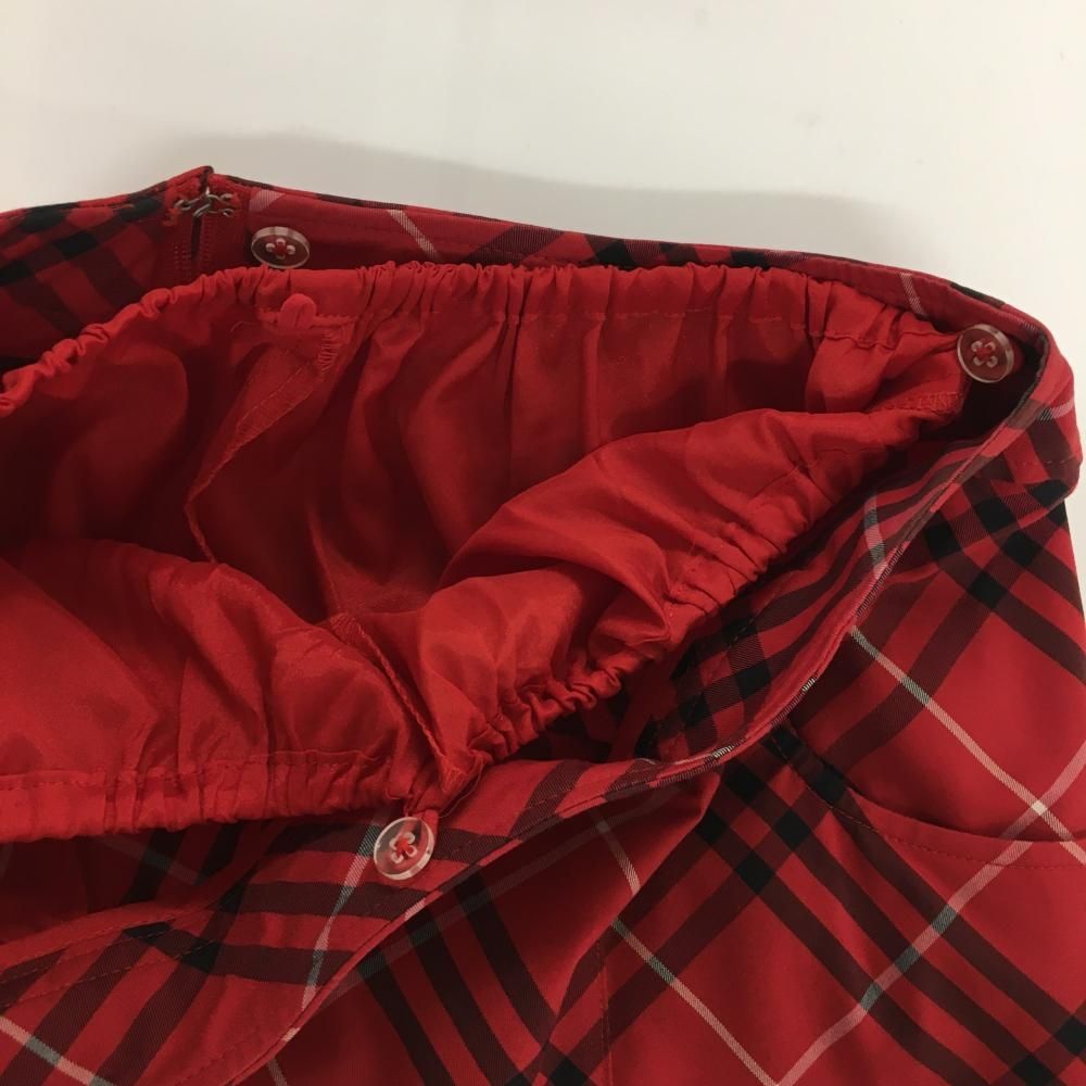 バーバリーゴルフ/スカート/7号 超美品】バーバリーゴルフ スカート レッド×黒 チェック インナ