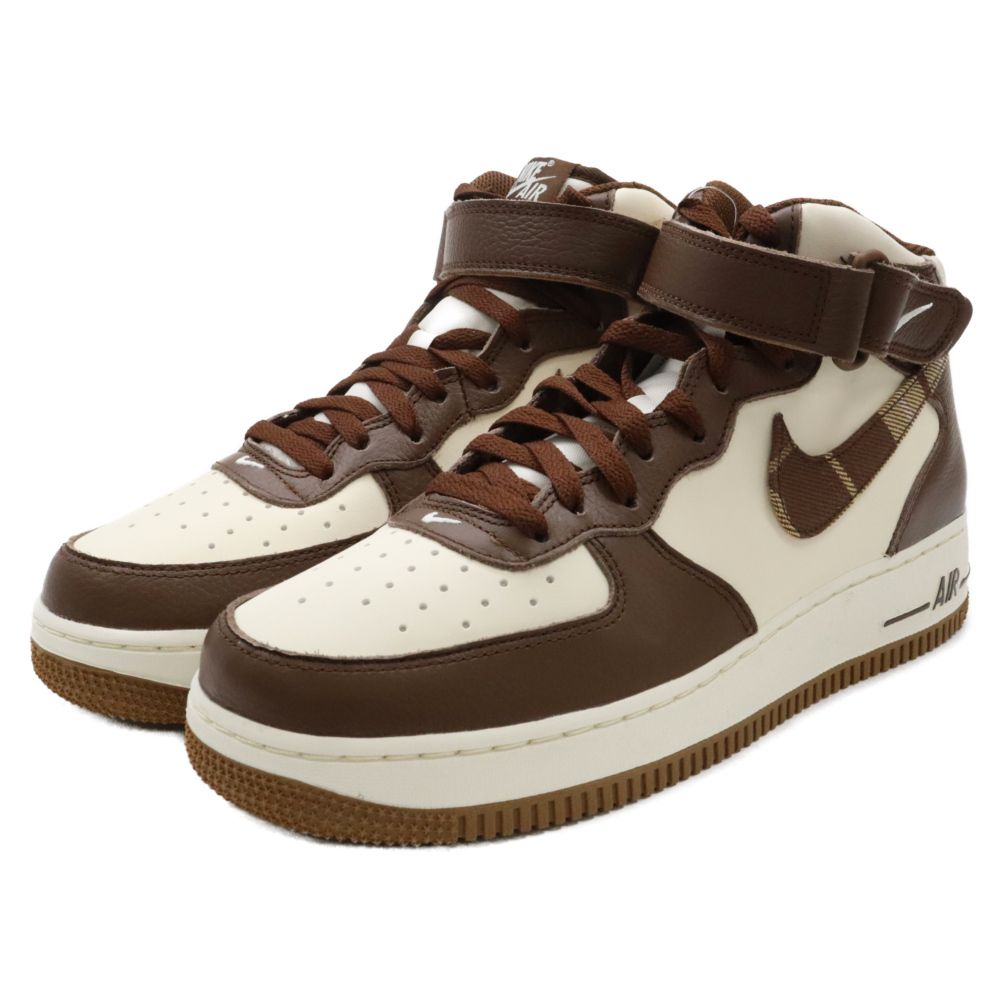 NIKE (ナイキ) Air Force 1 Mid Plaid Brown エアフォースワンミッド