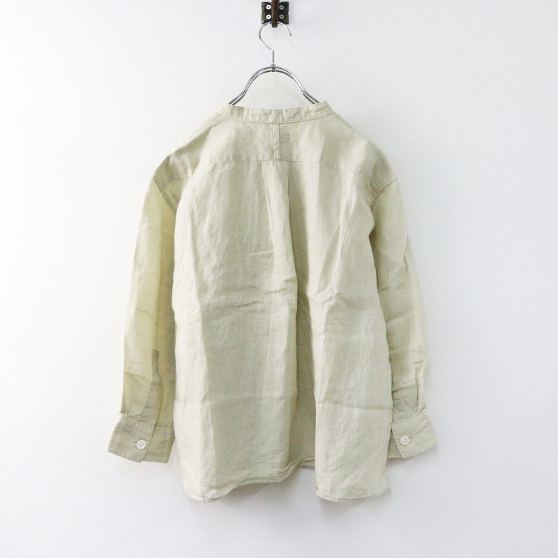 2023SS マーガレットハウエル MARGARET HOWELL LINEN VOILE リネンボイル バンドカラーシャツ 1 ベージュ/長袖ブラウス【2400014436983】 MARGARET HOWELL - 2023SS マーガレットハウエル MARGARET