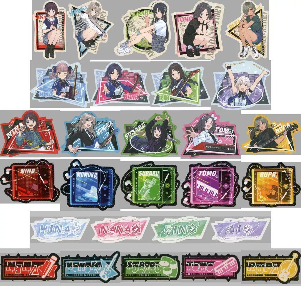 ガールズバンドクライ 限定ノベルティステッカー 全種セット 中古】シール・ステッカー 全28種セット 「ガールズバンドクライ
