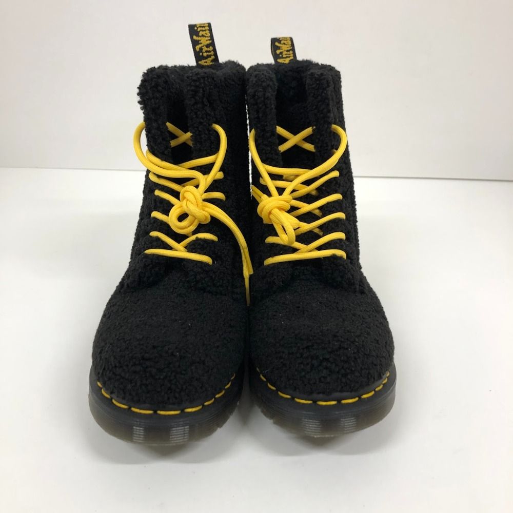 08w9072 ドクターマーチン Dr.Martens 8 ホール ブーツ ブラック ボア ブーツ US8 UK6 EU39