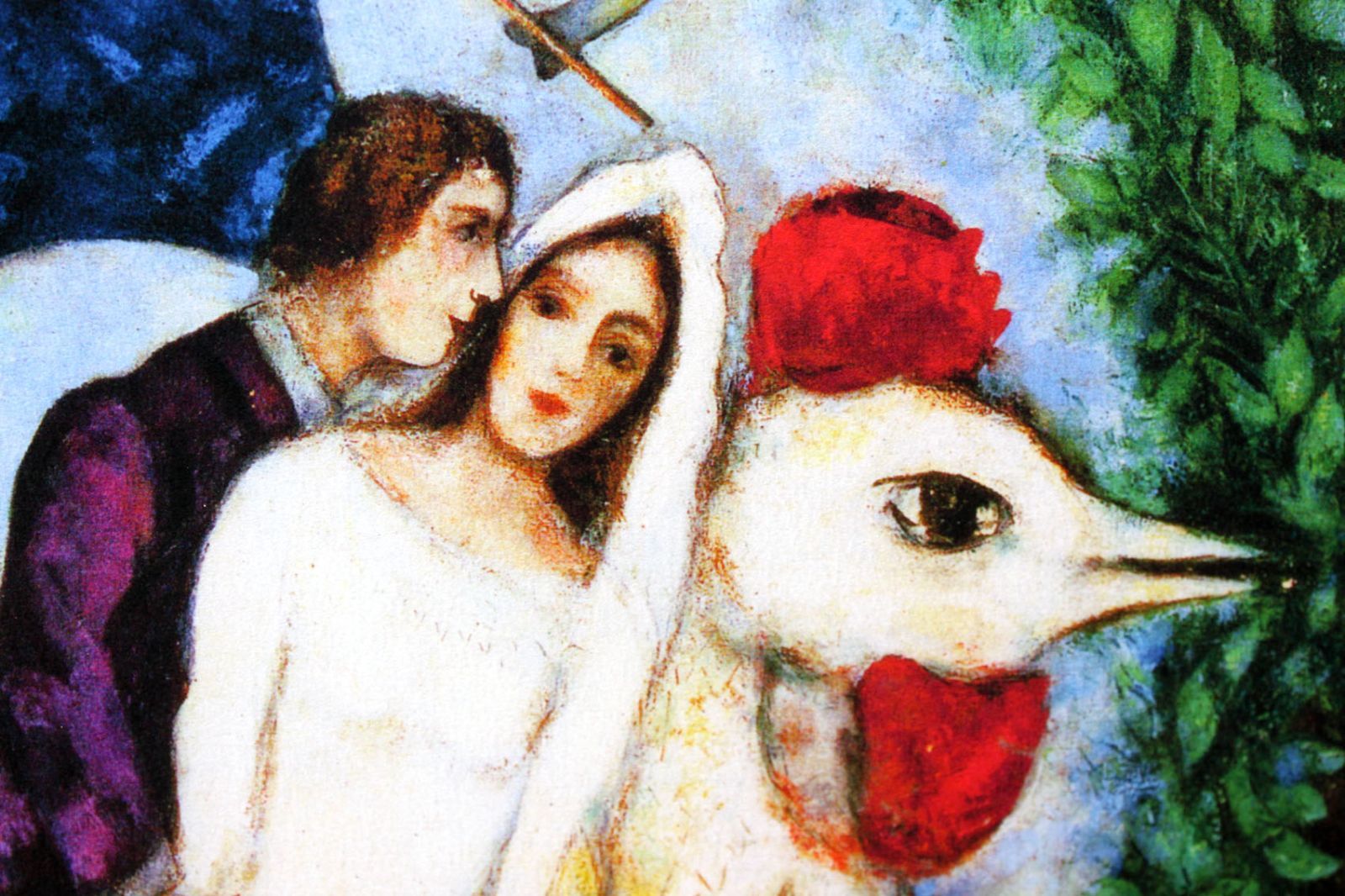 マルク シャガール「エッフェル塔の新郎新婦」作品証明書 展示用フック