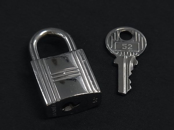 □美品□ HERMES エルメス カデナ 南京錠 パドロック 52 鍵 キー
