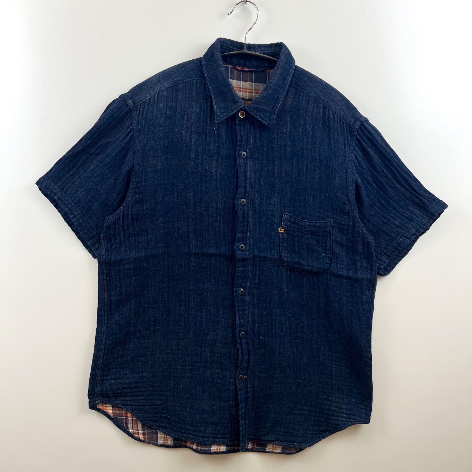 45rpm 藍染インディゴ Tシャツ もめん ゆったりサイズ 45R45年ものがたり四角Tシャツ 3枚セット（インディゴ）: WOMEN｜45R