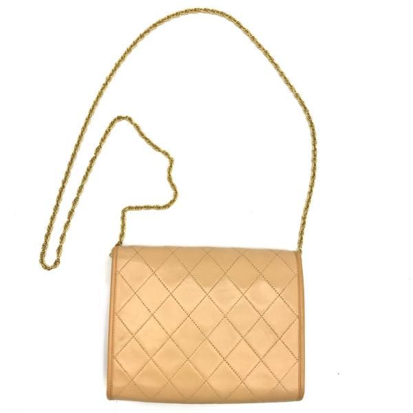 CHANEL シャネル ココマーク ミニマトラッセ プッシュロック チェーン ショルダー バッグ ベージュ m10047 駅南やまご質店オンラインショップ / シャネル ラムスキン ミニ