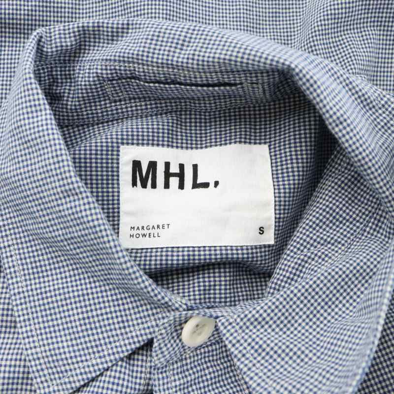 マーガレットハウエル　シャツMサイズ マーガレットハウエル MHL. 23SS TINY GINGHAM COTTON SHIRT