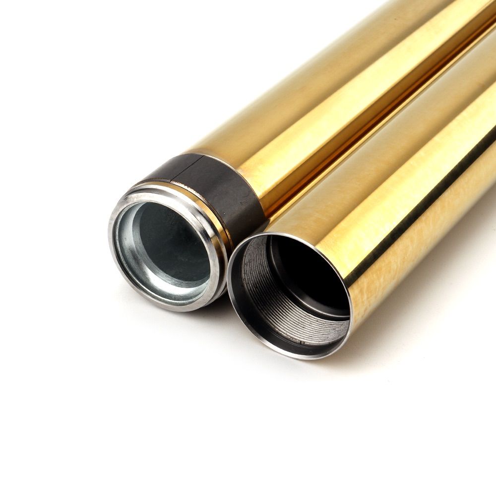 XG117 極上メッキ ZEPHYR750 ゼファー 750 ZR750C 41MM 純正品番44013-1339に対応 インナーチューブ ゴールド２本 新品