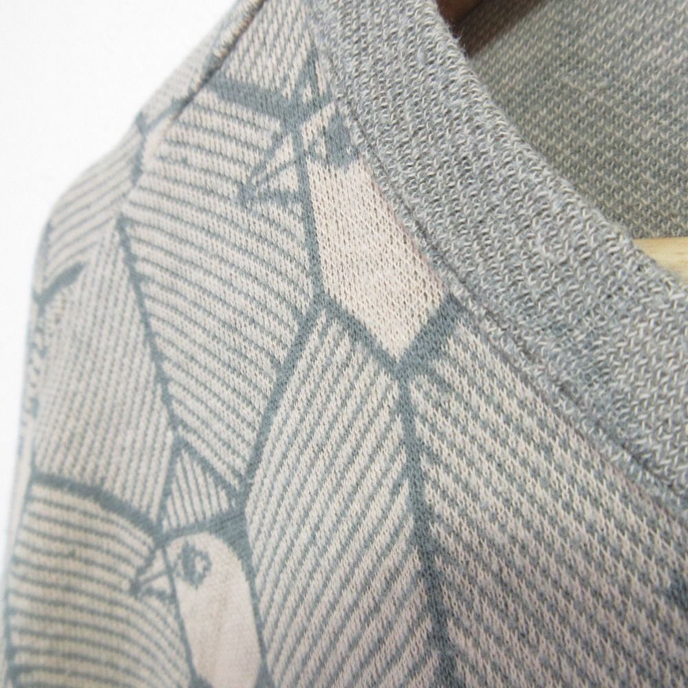 【美品】ミナペルホネン チュニックワンピース roll rose 38 ブルー ミナペルホネン mina perhonen following day リネン刺繍ドレス