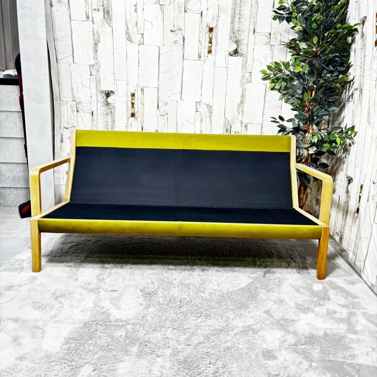 カリモク家具 3人掛け木製フレームソファ