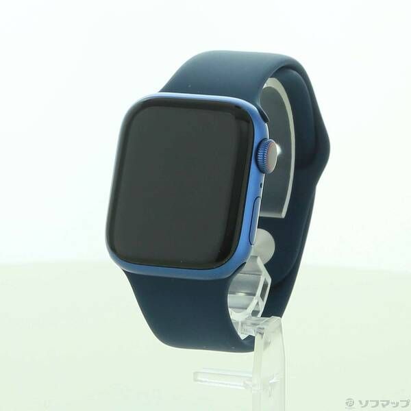 〔 品〕 Apple Watch Series 7 GPS Cellular 41mm ブルーアルミニウムケース アビスブルースポーツバンド 251