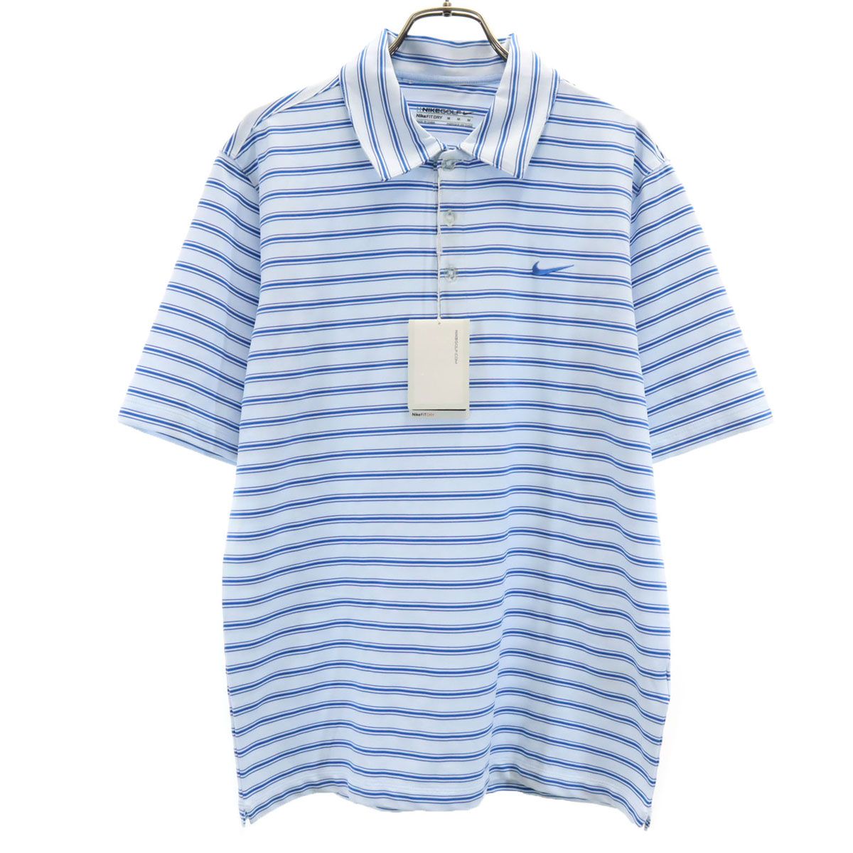 未使用 NIKE GOLF ナイキゴルフ ボーダー柄 半袖 ドライ ポロシャツ M 