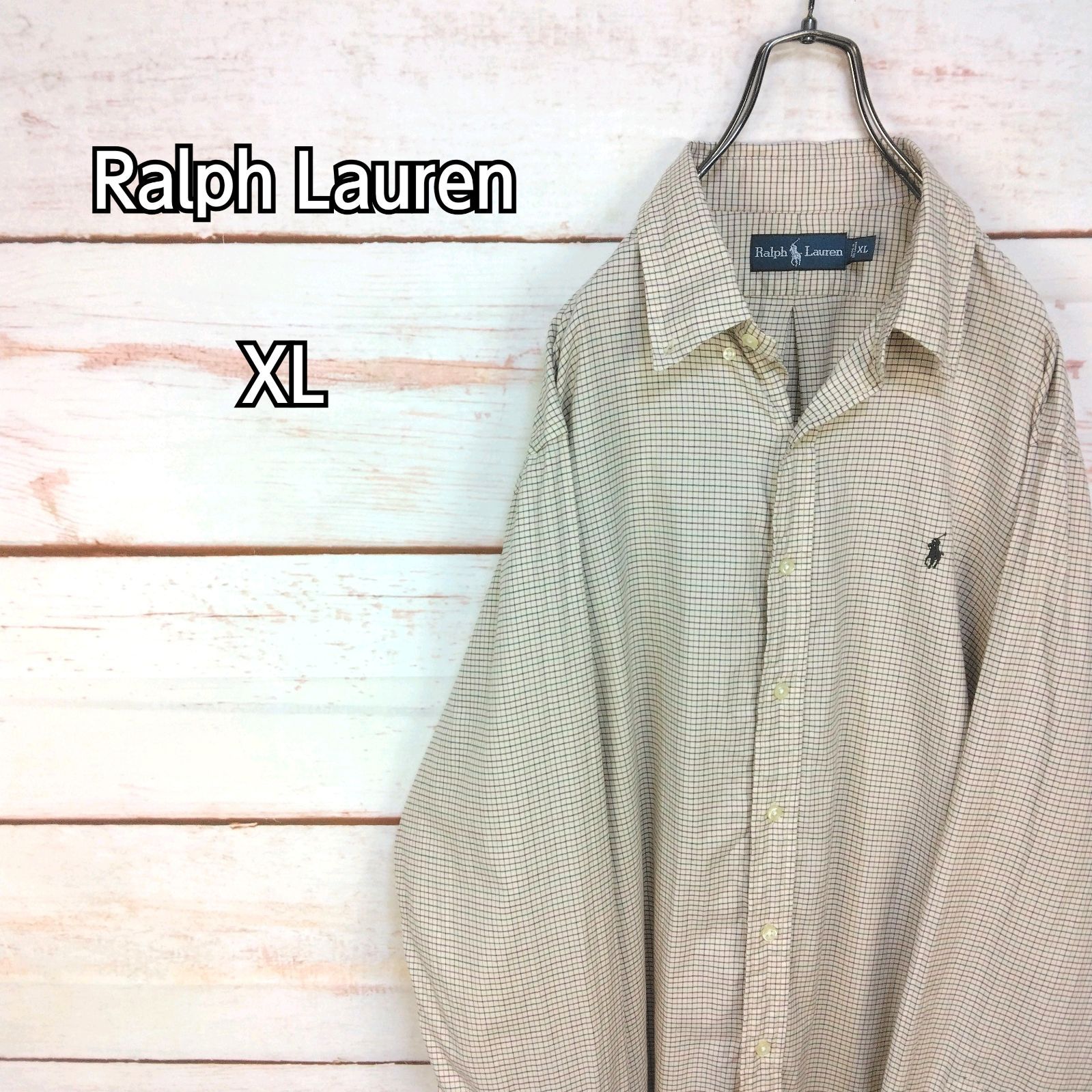 US古着☆Chaps Ralph Lauren シャツ ベージュ XL