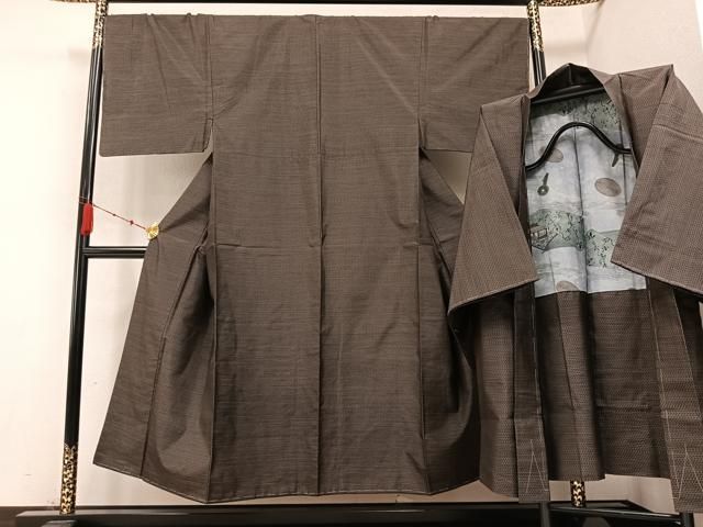 平和屋着物●男性 本場大島紬 アンサンブル 亀甲絣 正絹 ♥ AABC2544ph