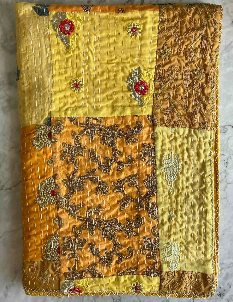 カンタキルト マルチカバー サリーパッチワーク 23 YELLOW