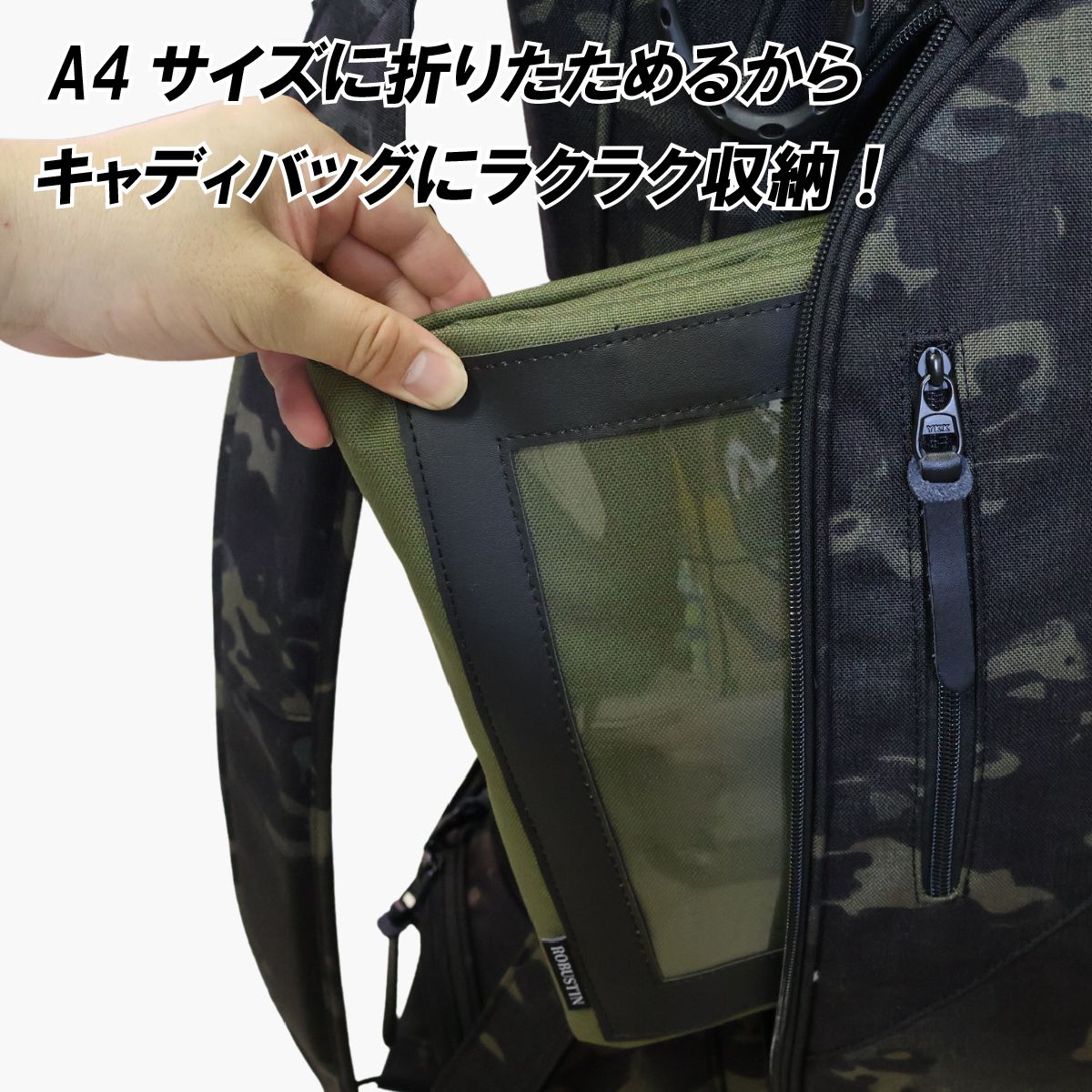 ROBUSTIN ゴルフ トラベルカバー YKK特大10号ファスナー ゴルフ