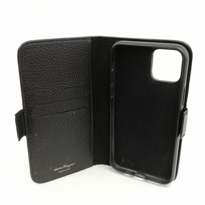 Salvatore Ferragamo - iPhone11pro 対応 ガンチーニ レザー スマホ ケース カバー 手帳型 サルヴァトーレフェラガモ Salvatore Ferragamo iPhone11pro