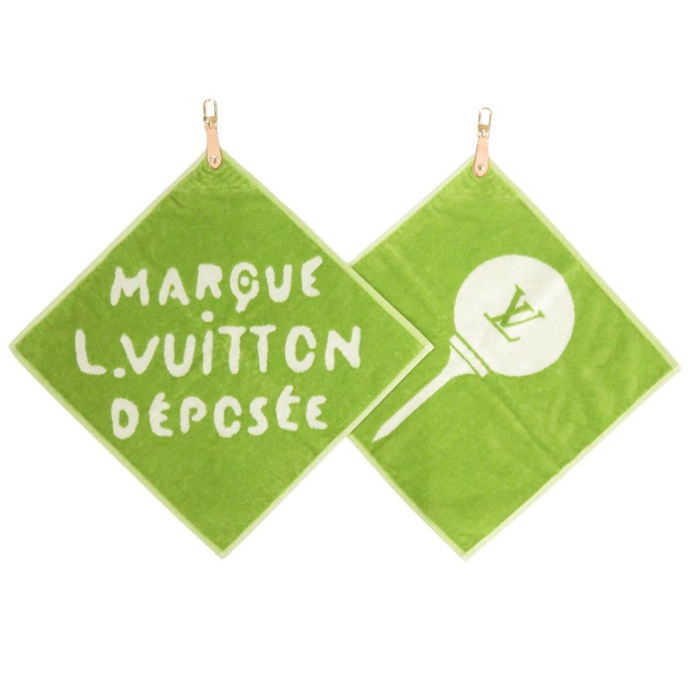 未使用 ルイ ヴィトン ゴルフ タオルセット GI1060 コットン/レザー